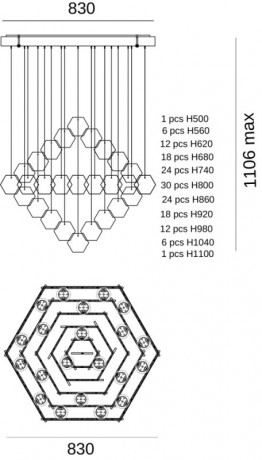 Накладная люстра Fluorite FL1113-21N