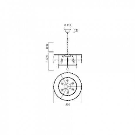 Каскадная люстра Vele Luce VL3263P06
