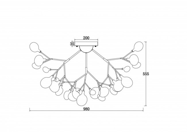 Накладная люстра Freya FR5049CL-36G