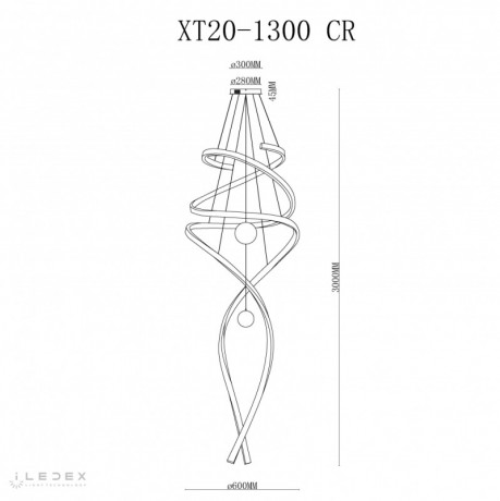 Каскадная люстра iLedex XT20-1300 CR