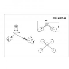 Накладная люстра Evoluce SLE106002-04