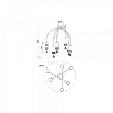 Накладная люстра Vele Luce VL4283L06
