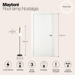 Торшер Maytoni MOD048FL-03G