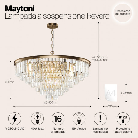 Каскадная люстра Maytoni MOD085PL-16BS