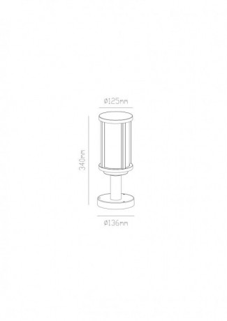 Садово-парковый светильник ARTE Lamp A1036FN-1BK