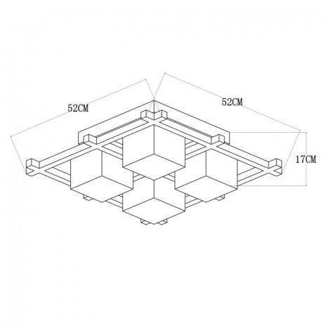 Накладная люстра ARTE Lamp A8252PL-4BR