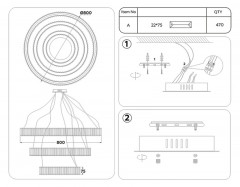 Каскадная люстра Ambrella Light TR5001