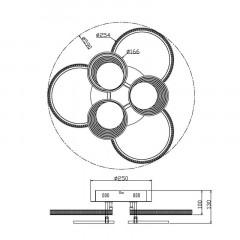 Накладная люстра Escada 10232/6LED