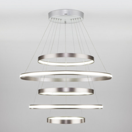 Каскадная люстра Eurosvet 90179/5 сатин-никель