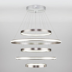 Каскадная люстра Eurosvet 90179/5 сатин-никель