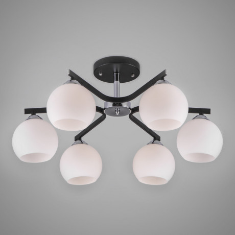 Люстра на штанге Eurosvet 30145/6 хром/венге