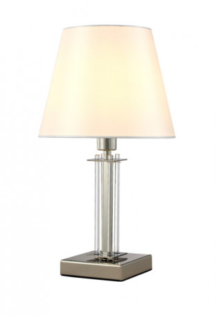 Настольная лампа Crystal Lux NICOLAS LG1 NICKEL/WHITE