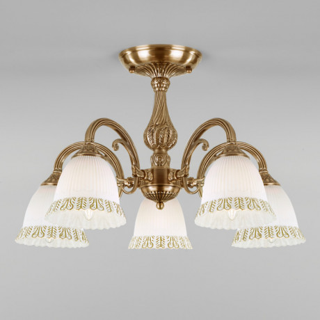 Люстра на штанге Eurosvet 60107/5 античная бронза