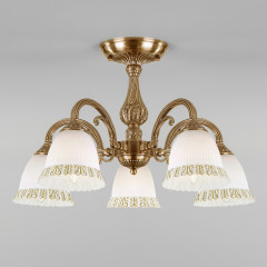 Люстра на штанге Eurosvet 60107/5 античная бронза