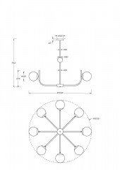 Люстра на штанге Maytoni MOD109PL-08BS
