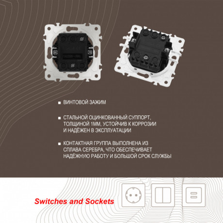 Выключатель Arte Milano 202.30-1.shampan