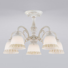 Люстра на штанге Eurosvet 60107/5 белый с золотом