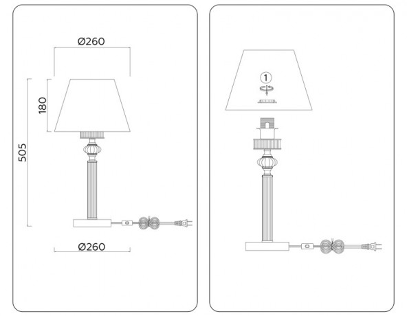 Настольная лампа Ambrella Light LH71007