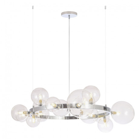 Подвесная люстра Crystal Lux AGATA SP15 V2 CHROME/TRANSPARENTE