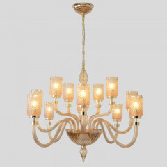 Подвесная люстра Crystal Lux SILVESTRO SP12 AMBER
