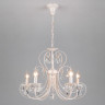 Подвесная люстра Eurosvet 3305/5 белый с золотом/прозрачный хрусталь Strotsk