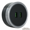 Трековая система розеток Arte Milano 380066TS LED/USBx2 Grey
