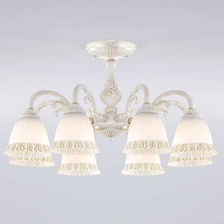 Люстра на штанге Eurosvet 60107/8 белый с золотом