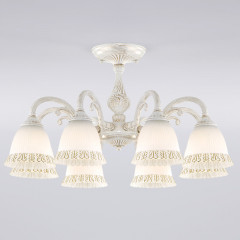 Люстра на штанге Eurosvet 60107/8 белый с золотом