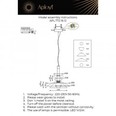 Подвесной светильник APLOYT APL.772.16.12