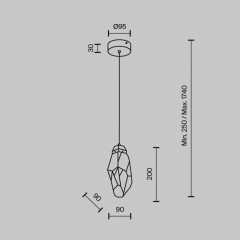 Подвесной светильник MODELUX MS.89131.1 CR