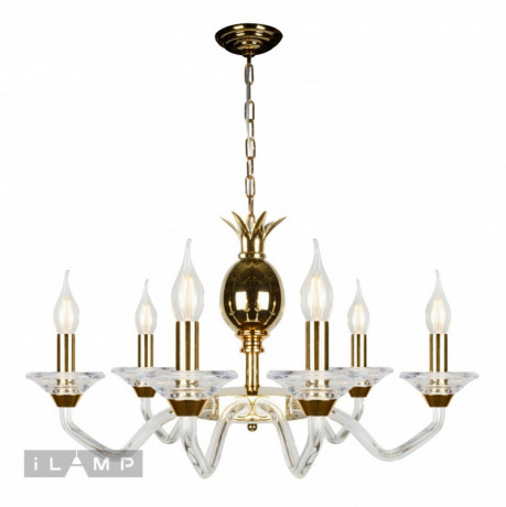 Подвесная люстра iLamp YT2049-8 GD+Cear