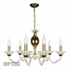 Подвесная люстра iLamp YT2049-8 GD+Cear