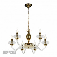 Подвесная люстра iLamp YT2049-8 GD+Cear