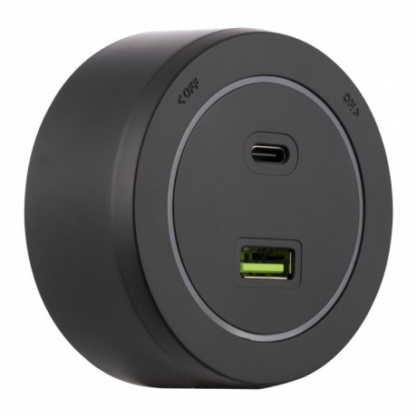 Трековая система розеток Arte Milano 399731TS/USB-Type-C Black