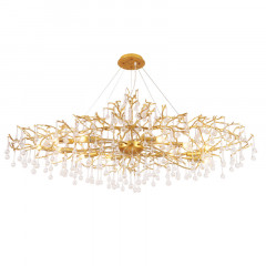 Подвесная люстра Crystal Lux REINA V2 SP16 L1500 GOLD PEARL