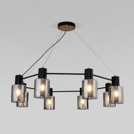 Подвесная люстра Eurosvet 70219/8 черный/античная бронза