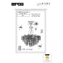 Подвесная люстра iLamp 8005-D800 GD