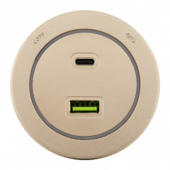 Трековая система розеток Arte Milano 399731TS/USB-Type-C Gold