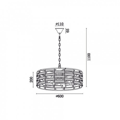 Подвесная люстра Vele Luce VL3083P08