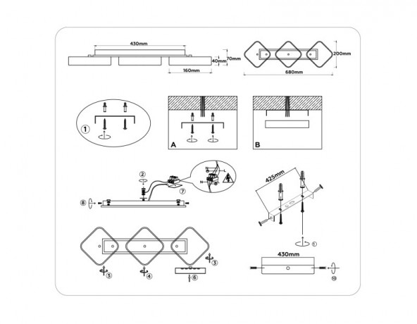 Накладной светильник Ambrella Light FL4878