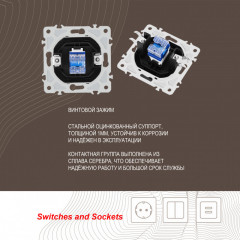 Розетка Arte Milano 206.51-1.black