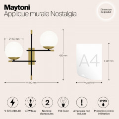 Бра Maytoni MOD050WL-02G