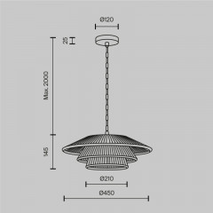 Подвесной светильник Maytoni MOD394PL-01BS