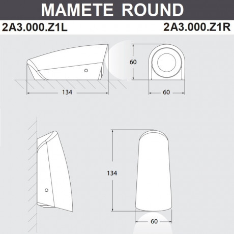 Светильник настенный Fumagalli 2A3.000.000.AXZ1L