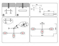 Люстра на штанге Ambrella Light TR8228