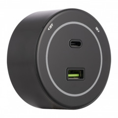 Трековая система розеток Arte Milano 399732TS/USB-Type-C Black