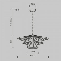 Подвесной светильник Maytoni MOD394PL-01BS1