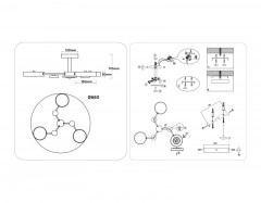 Люстра на штанге Ambrella Light FL4856