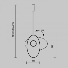 Подвесной светильник Maytoni MOD396PL-L10BL3K
