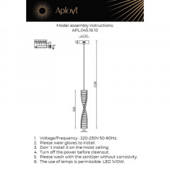 Подвесной светильник APLOYT APL.045.16.10